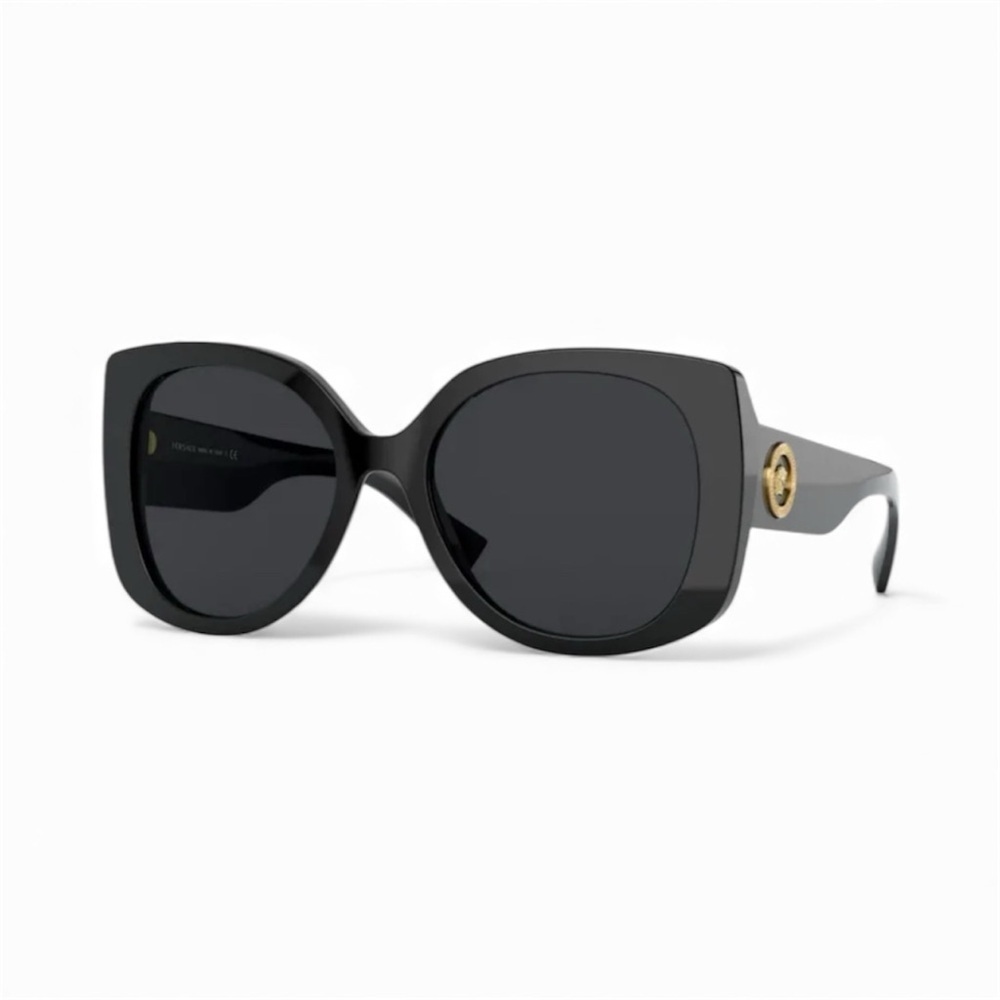 Versace Sunglasses w/COA Black & Gold Frames New